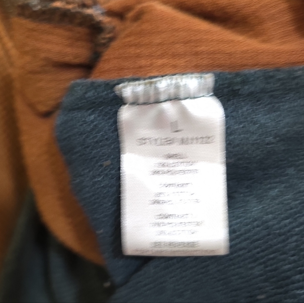 Oli & Hali Caramel Mineral Washed Waffle Relaxed Plaid Bomber Jacket Large - Picture 9 of 11
